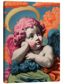 Leinwandbild Himmlische Wolken mit Engel - Carina Artspace