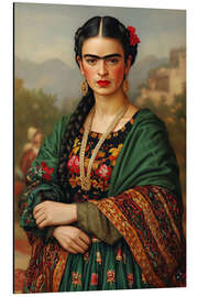 Tableau en aluminium Frida, the soul of Mexico - Carina Artspace