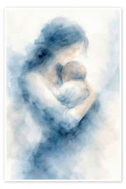 Poster Intimer Moment mütterlicher Liebe - Natalie Bruns