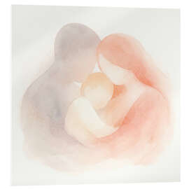 Acrylic print Abstract family portrait in warm tones - Natalie Bruns