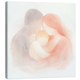 Leinwandbild Abstraktes Familienporträt in warmen Tönen - Natalie Bruns