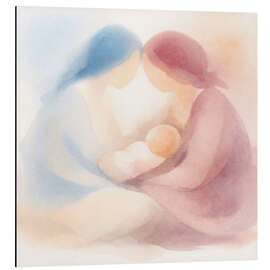 Print på aluminium Mothers with newborn baby - Natalie Bruns