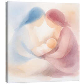 Leinwandbild Mütter mit Neugeborenem - Natalie Bruns