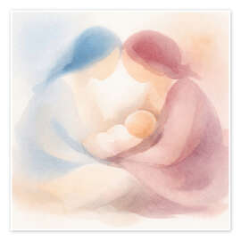 Poster Mütter mit Neugeborenem - Natalie Bruns