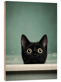 Holzbild Purrfect Bath - DejaReve