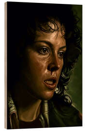 Holzbild Sigourney Weaver als Ellen Ripley - Dmitry Belov