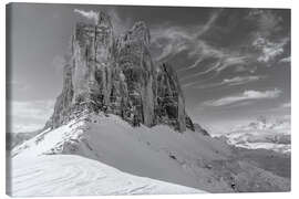 Leinwandbild Drei Zinnen in den Sextener Dolomiten, Südtirol - Christian Müringer
