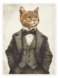 Wandbild Mr The Cat - Mike Koubou