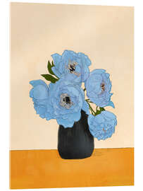 Acrylglasbild Blumenstrauß Geschenk Blau - Branka Kodžoman