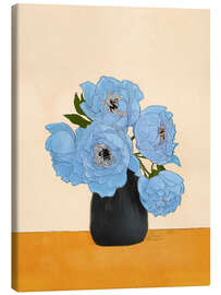 Leinwandbild Blumenstrauß Geschenk Blau - Branka Kodžoman