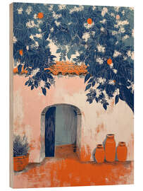 Holzbild Orangen in der Luft - DejaReve