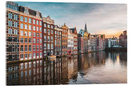 Acrylglasbild Bunte Häuser in der Stadt Amsterdam - George Pachantouris