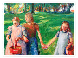 Wandbild Drei Mädchen in der Pappelallee - Franz Nölken