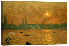 Leinwandbild Blick von der Lombardsbrücke auf die Binnenalster - Ernst Eitner