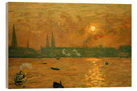 Holzbild Blick von der Lombardsbrücke auf die Binnenalster - Ernst Eitner