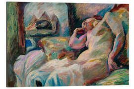 Aluminium print Sleeping Female Nude in Front of a Mirror, 1915 - Franz Nölken