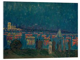 Acrylglasbild Lampionkorso auf der Außenalster - Ernst Eitner