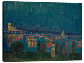 Leinwandbild Lampionkorso auf der Außenalster - Ernst Eitner