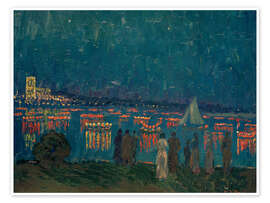 Wandbild Lampionkorso auf der Außenalster - Ernst Eitner