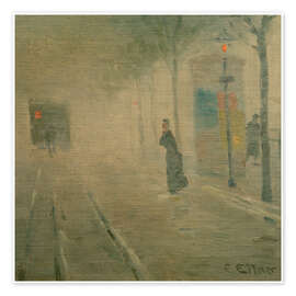 Wandbild Nebel am Hofweg auf der Uhlenhorst - Ernst Eitner