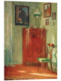 Acrylglasbild Interieur mit Eckschrank und Stuhl, um 1910 - Ernst Eitner