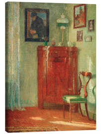 Tableau sur toile Interior With Corner Cabinet and Chair, Circa 1910 - Ernst Eitner
