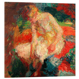 Acrylic print Seated Nude Getting Dressed, 1908 - Franz Nölken