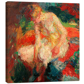 Canvas print Seated Nude Getting Dressed, 1908 - Franz Nölken