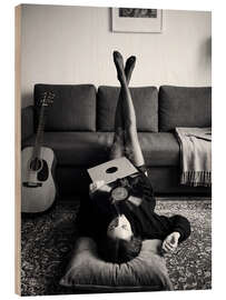 Stampa su legno Listening To My Favorite Record - Andreas Magnusson