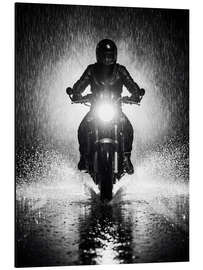 Alubild Motorrad im Regen - Andreas Magnusson