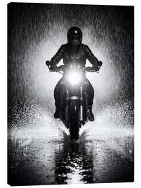 Tableau sur toile Motorcycle In the Rain - Andreas Magnusson