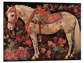 Print på aluminium The Flowery Horse - Andreas Magnusson