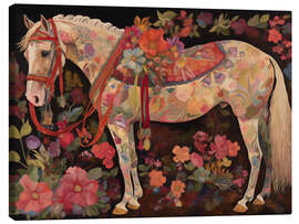 Leinwandbild Das blumige Pferd - Andreas Magnusson