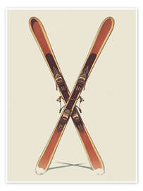 Wandbild Holzski - Andreas Magnusson