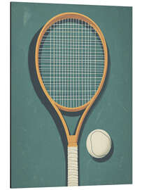 Aluminium print Tennis racket