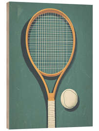 Holzbild Tennisschläger