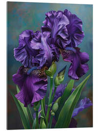 Acrylglasbild Lebhafte Irisblüten - Bilge Paksoylu