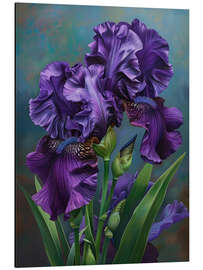 Aluminium print Vibrant Irises Bloom - Bilge Paksoylu