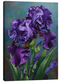 Tableau sur toile Vibrant Irises Bloom - Bilge Paksoylu