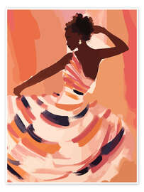 Wandbild Silhouette einer tanzenden Königin - Andreas Magnusson