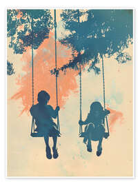 Wandbild Schwingende Schatten - Andreas Magnusson