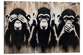 Aluminium print Three Wise Monkeys - Andreas Magnusson