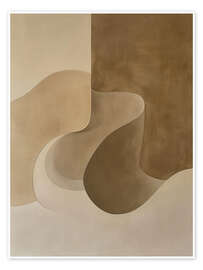 Wandbild Earthy Wavescape - Bilge Paksoylu