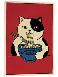 Acrylglasbild Ramen Cat II - Andreas Magnusson