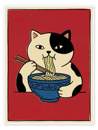 Wandbild Ramen Cat II - Andreas Magnusson