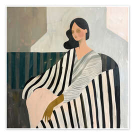 Wandbild Frau in liegender Position