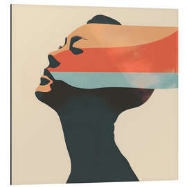 Alubild Abstract Woman With Stripes - Andreas Magnusson