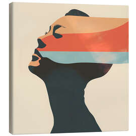 Leinwandbild Abstract Woman With Stripes - Andreas Magnusson