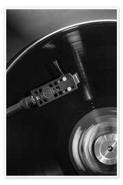 Wandbild Spinning Vinyl Groove