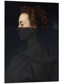 Aluminium print Modern Portrait in Black - The Art Concept